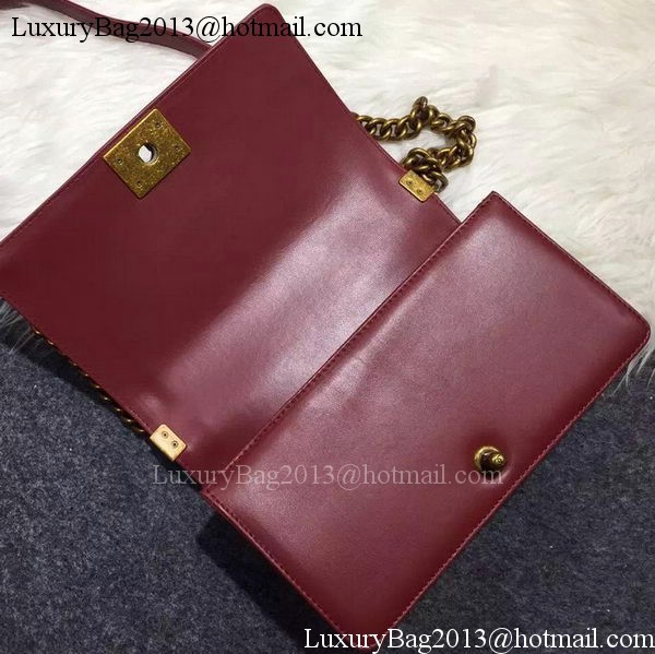Chanel Boy Flap Shoulder Bag Burgundy Original Sheepskin Leather A67086 Bronze Chanel Boy Flap Shoulder Bag Burgundy Original Sheepskin Leather A67086 Bronze