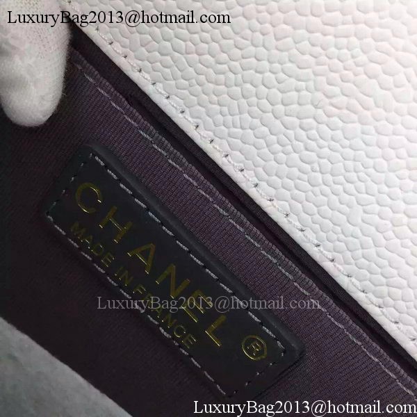 Chanel Boy Flap Shoulder Bag White Original Calfskin Leather A8708 Bronze Chanel Boy Flap Shoulder Bag White Original Calfskin Leather A8708 Bronze