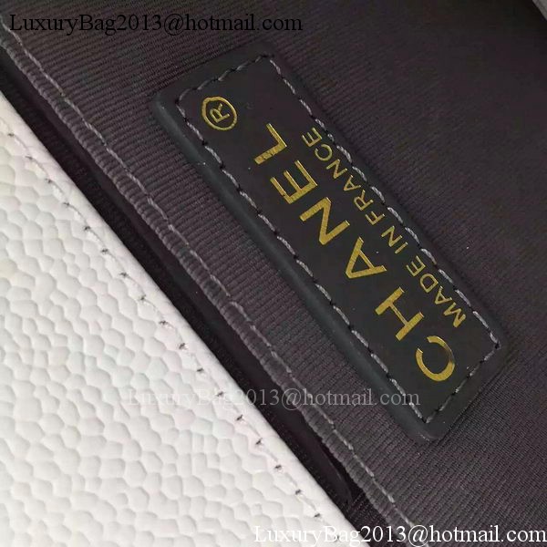 Chanel Boy Flap Shoulder Bag White Original Calfskin Leather A8708 Bronze Chanel Boy Flap Shoulder Bag White Original Calfskin Leather A8708 Bronze