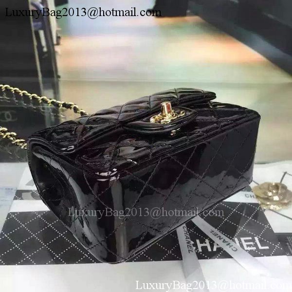 Chanel Classic mini Flap Bag Black Original Patent Leather CF7171 Gold Chanel Classic mini Flap Bag Black Original Patent Leather CF7171 Gold
