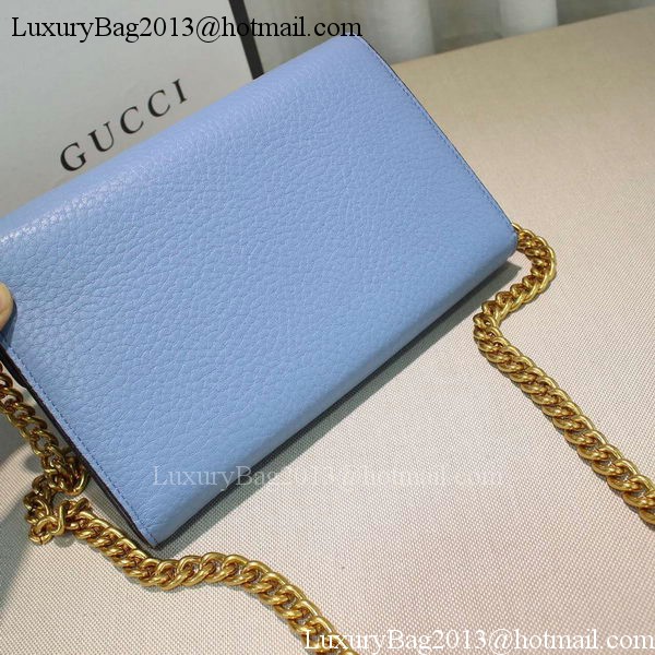 Gucci GG Marmont Leather mini Chain Bag 401232 Blue Gucci GG Marmont Leather mini Chain Bag 401232 Blue