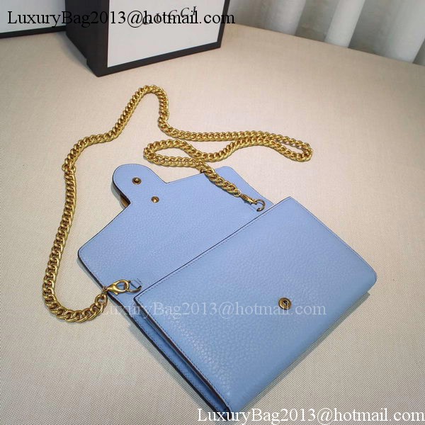 Gucci GG Marmont Leather mini Chain Bag 401232 Blue Gucci GG Marmont Leather mini Chain Bag 401232 Blue