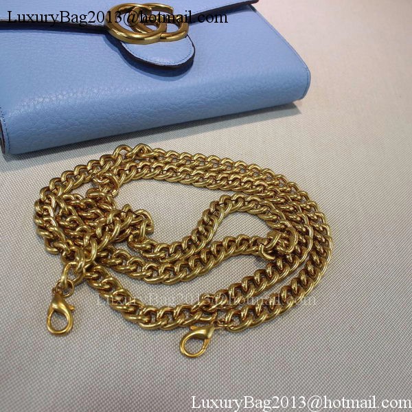 Gucci GG Marmont Leather mini Chain Bag 401232 Blue Gucci GG Marmont Leather mini Chain Bag 401232 Blue