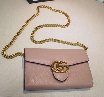 Gucci GG Marmont Leather mini Chain Bag 401232 Pink Gucci GG Marmont Leather mini Chain Bag 401232 Pink