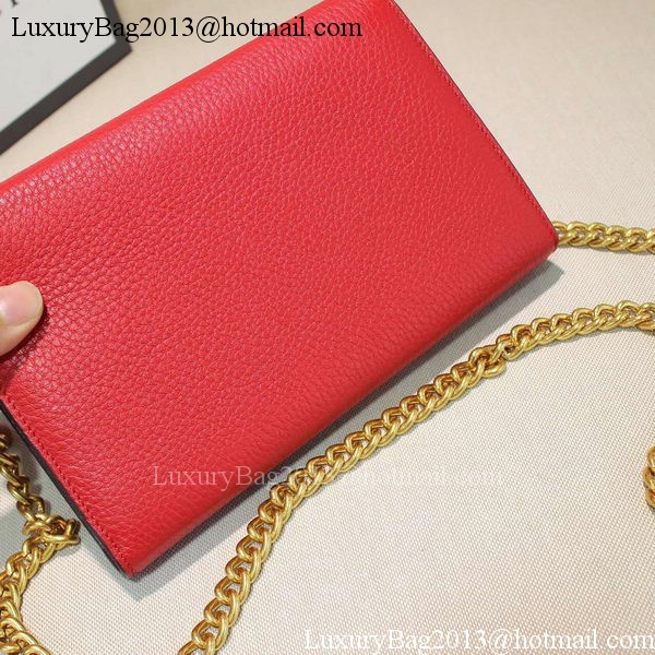 Gucci GG Marmont Leather mini Chain Bag 401232 Red Gucci GG Marmont Leather mini Chain Bag 401232 Red