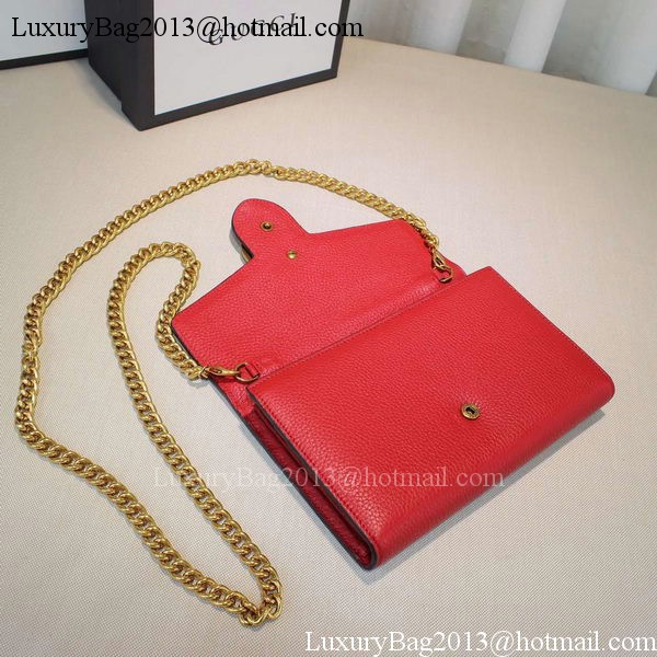 Gucci GG Marmont Leather mini Chain Bag 401232 Red Gucci GG Marmont Leather mini Chain Bag 401232 Red