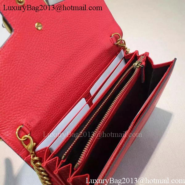 Gucci GG Marmont Leather mini Chain Bag 401232 Red Gucci GG Marmont Leather mini Chain Bag 401232 Red