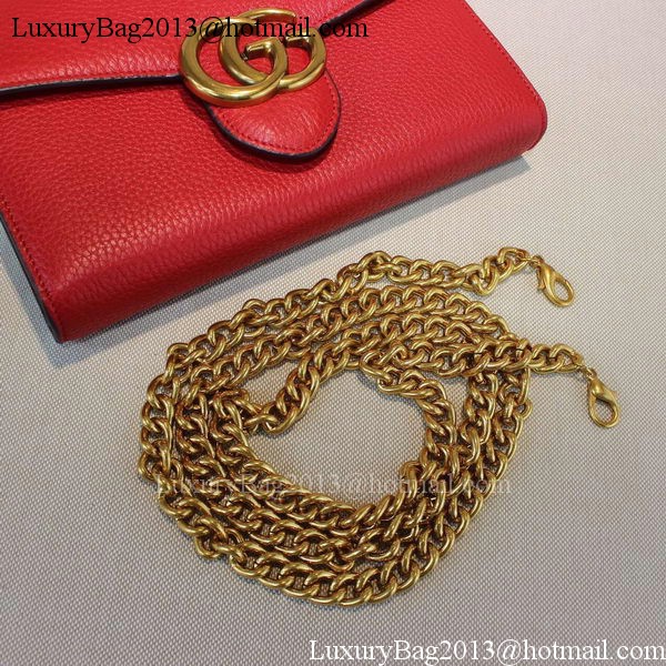 Gucci GG Marmont Leather mini Chain Bag 401232 Red Gucci GG Marmont Leather mini Chain Bag 401232 Red