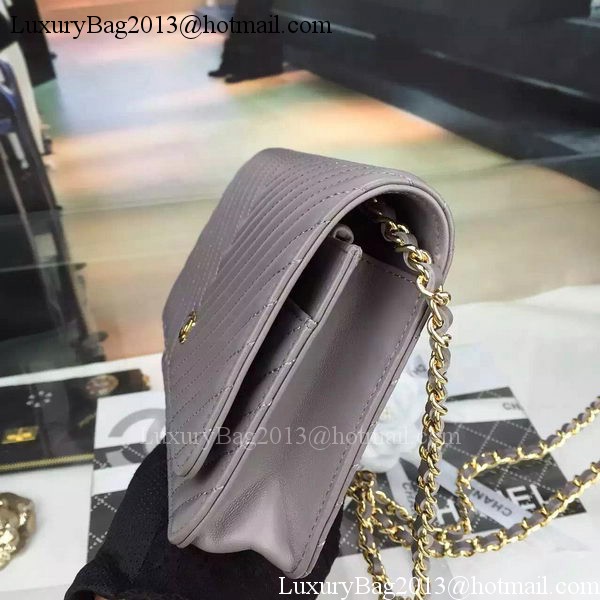 Chanel mini Flap Bag Chevron Leather A33814 Grey Chanel mini Flap Bag Chevron Leather A33814 Grey