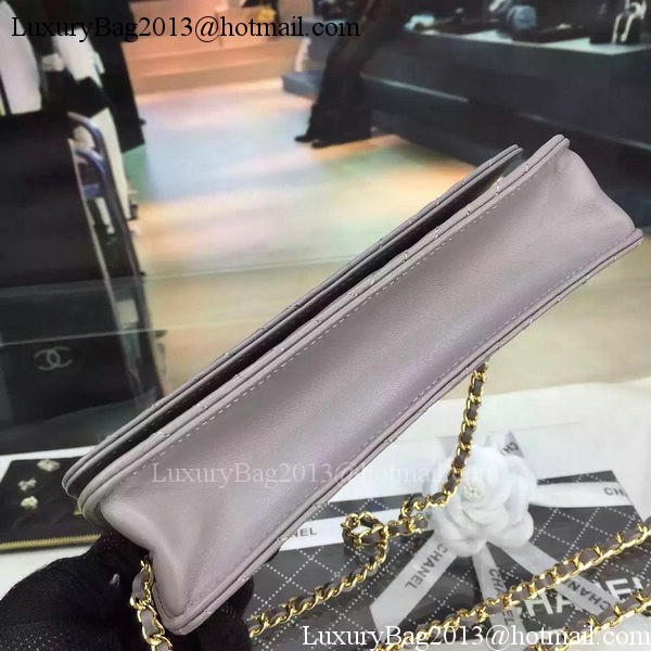 Chanel mini Flap Bag Chevron Leather A33814 Grey Chanel mini Flap Bag Chevron Leather A33814 Grey