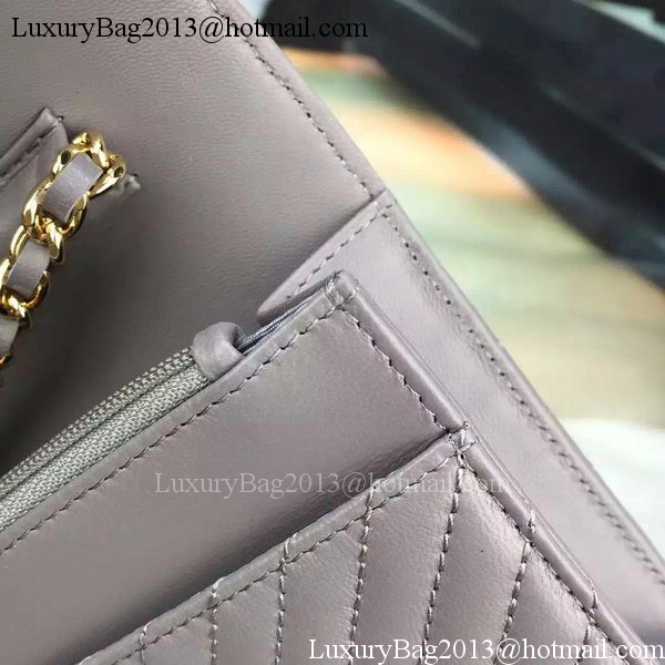 Chanel mini Flap Bag Chevron Leather A33814 Grey Chanel mini Flap Bag Chevron Leather A33814 Grey