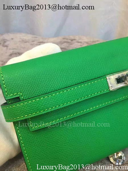 Hermes Kelly Wallet Epsom Leather H009 Green Hermes Kelly Wallet Epsom Leather H009 Green