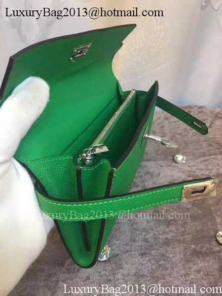 Hermes Kelly Wallet Epsom Leather H009 Green Hermes Kelly Wallet Epsom Leather H009 Green