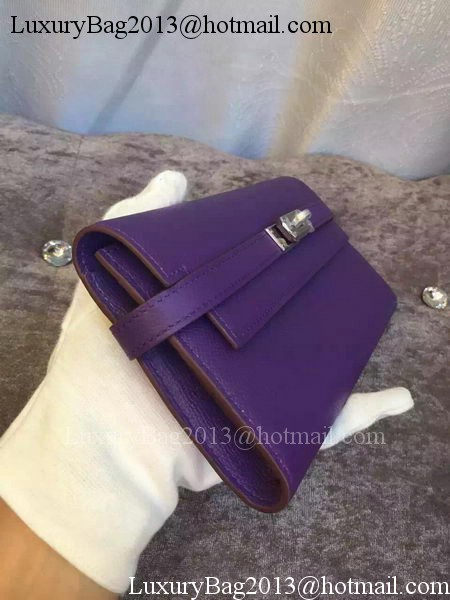 Hermes Kelly Wallet Epsom Leather H009 Violet Hermes Kelly Wallet Epsom Leather H009 Violet