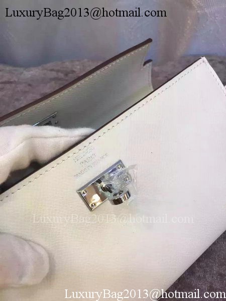 Hermes Kelly Wallet Epsom Leather H009 White Hermes Kelly Wallet Epsom Leather H009 White