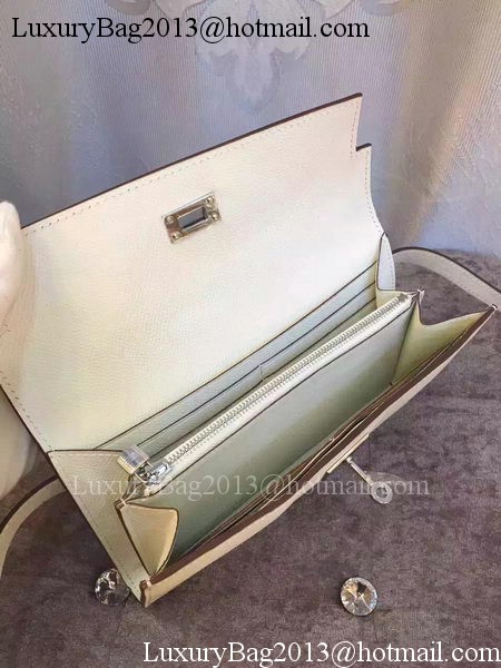 Hermes Kelly Wallet Epsom Leather H009 White Hermes Kelly Wallet Epsom Leather H009 White