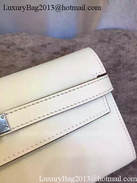 Hermes Kelly Wallet Epsom Leather H009 White Hermes Kelly Wallet Epsom Leather H009 White