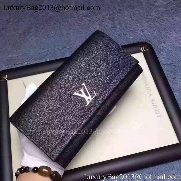 Louis Vuitton LOCKME II Wallet M62350 Black Louis Vuitton LOCKME II Wallet M62350 Black