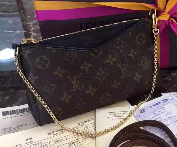 Louis Vuitton M41638 Black Monogram Canvas PALLAS Clutch Louis Vuitton M41638 Black Monogram Canvas PALLAS Clutch