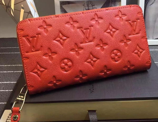 Louis Vuitton Monogram Empreinte Zippy Wallet X60017 Red Louis Vuitton Monogram Empreinte Zippy Wallet X60017 Red