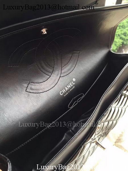 Chanel Classic Flap Bag Black Original Patent Leather A1113 Silver Chanel Classic Flap Bag Black Original Patent Leather A1113 Silver