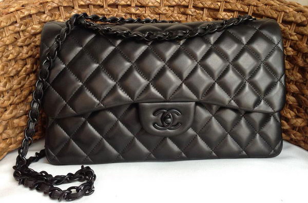 Chanel Classic Flap Bag Original Lambskin Leather A1113 Black Chanel Classic Flap Bag Original Lambskin Leather A1113 Black