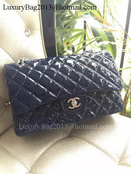 Chanel Classic Flap Bag Royal Original Patent Leather A1113 Silver Chanel Classic Flap Bag Royal Original Patent Leather A1113 Silver