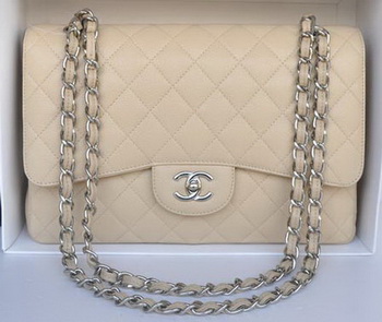 Chanel Jumbo Double Flaps Bag Apricot Cannage Pattern A36097 Silver Chanel Jumbo Double Flaps Bag Apricot Cannage Pattern A36097 Silver