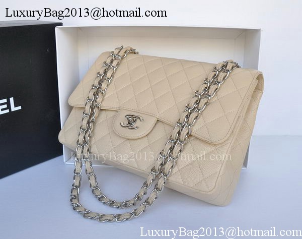 Chanel Jumbo Double Flaps Bag Apricot Cannage Pattern A36097 Silver Chanel Jumbo Double Flaps Bag Apricot Cannage Pattern A36097 Silver