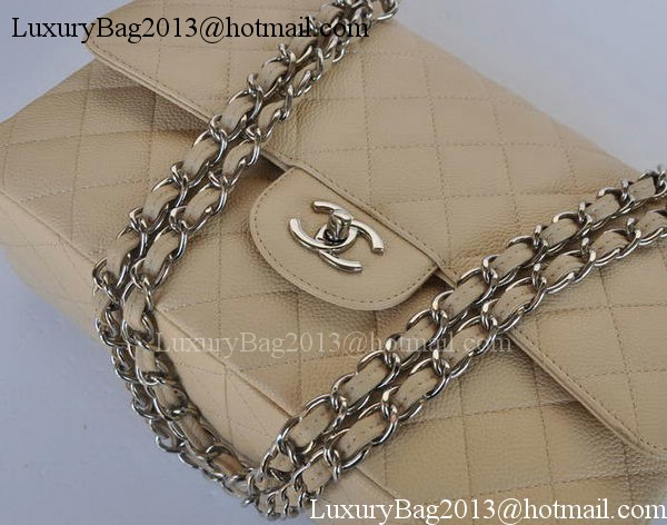 Chanel Jumbo Double Flaps Bag Apricot Cannage Pattern A36097 Silver Chanel Jumbo Double Flaps Bag Apricot Cannage Pattern A36097 Silver