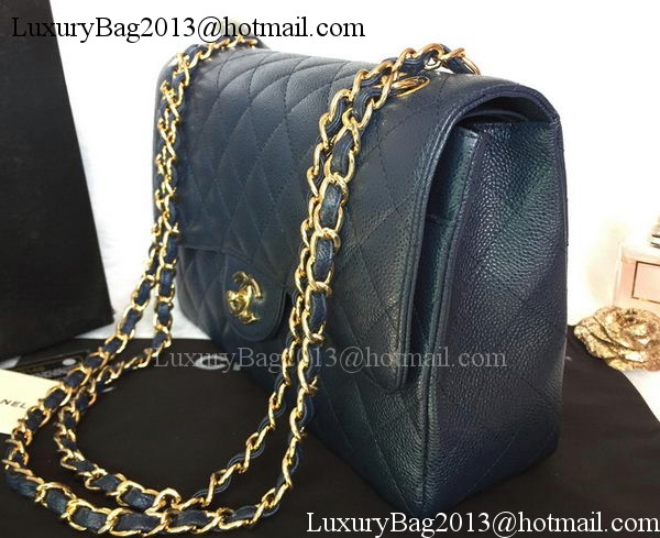 Chanel Jumbo Double Flaps Bag Blue Cannage Pattern A36097 Gold Chanel Jumbo Double Flaps Bag Blue Cannage Pattern A36097 Gold
