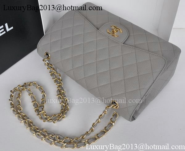 Chanel Jumbo Double Flaps Bag Grey Cannage Pattern A36097 Gold Chanel Jumbo Double Flaps Bag Grey Cannage Pattern A36097 Gold