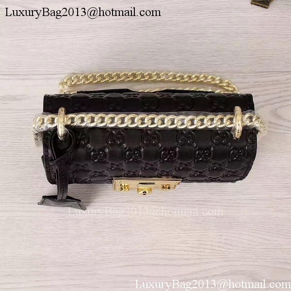 Gucci Padlock Gucci Signature Shoulder Bag 409487 Black Gucci Padlock Gucci Signature Shoulder Bag 409487 Black