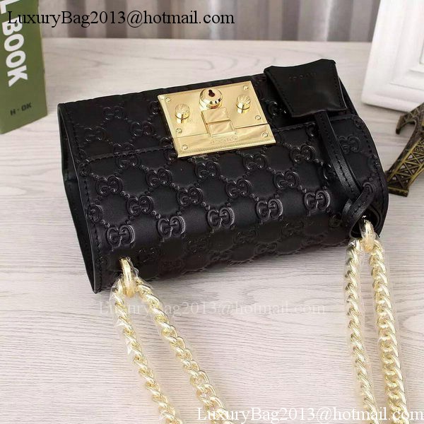 Gucci Padlock Gucci Signature Shoulder Bag 409487 Black Gucci Padlock Gucci Signature Shoulder Bag 409487 Black