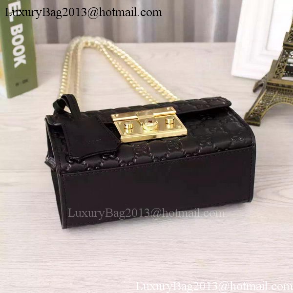 Gucci Padlock Gucci Signature Shoulder Bag 409487 Black Gucci Padlock Gucci Signature Shoulder Bag 409487 Black