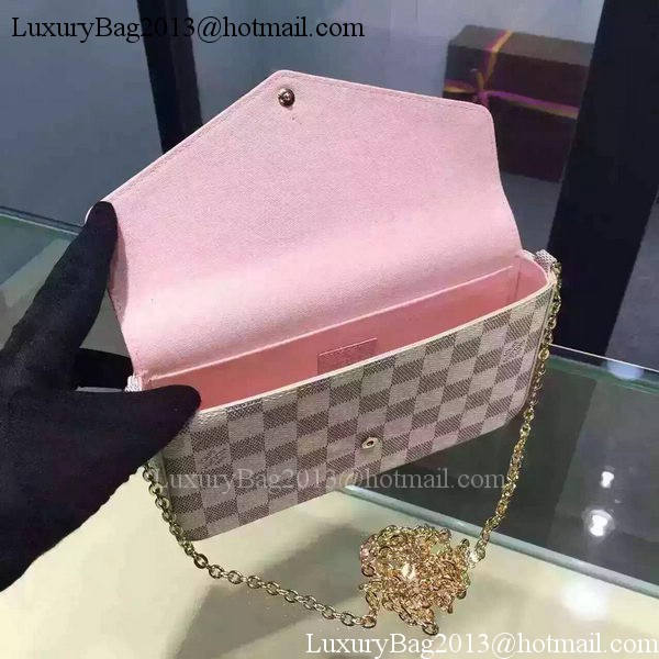 Louis Vuitton Damier Azur Canvas FELICIE CHAIN WALLET N61276 Louis Vuitton Damier Azur Canvas FELICIE CHAIN WALLET N61276