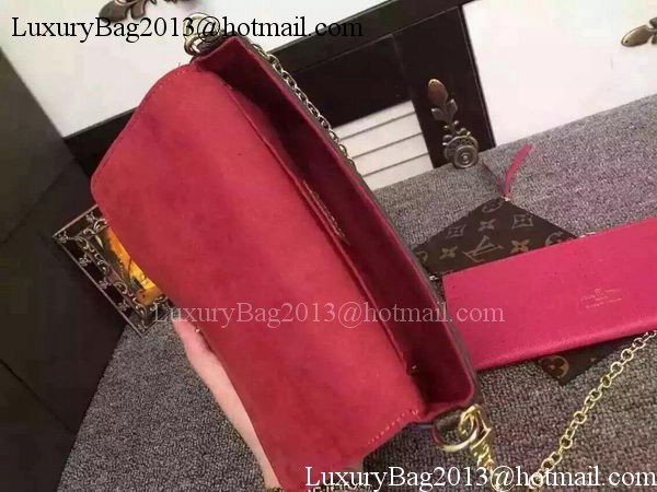 Louis Vuitton Monogram Canvas Felicie Chain Wallet M61276 Rose Louis Vuitton Monogram Canvas Felicie Chain Wallet M61276 Rose