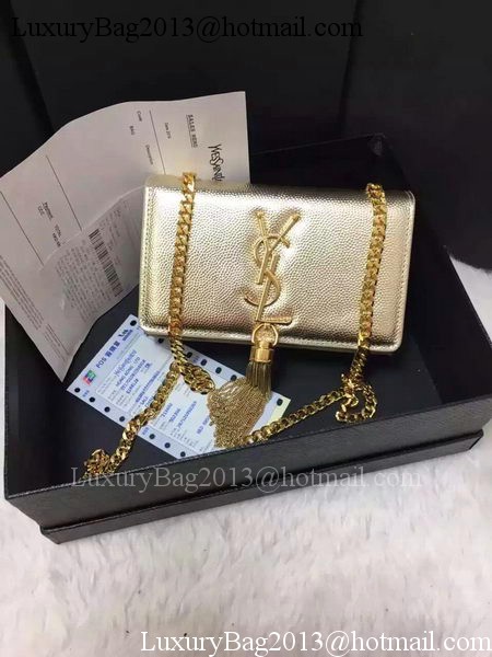 Yves Saint Laurent Cross-body Shoulder Bag Y9012 Gold Yves Saint Laurent Cross-body Shoulder Bag Y9012 Gold