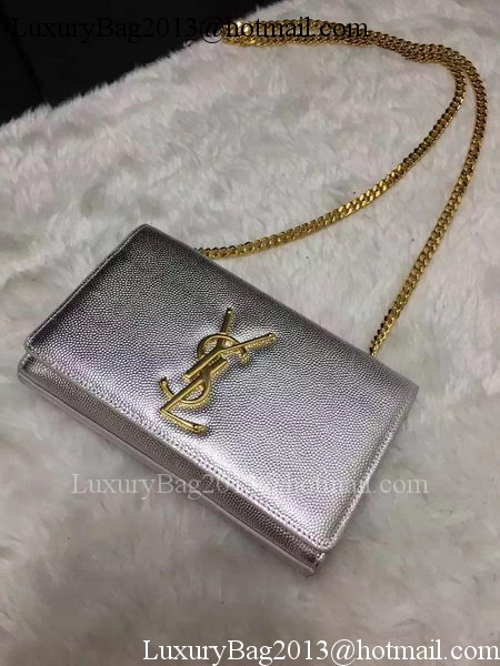 Yves Saint Laurent Cross-body Shoulder Bag Y9015 Silver Yves Saint Laurent Cross-body Shoulder Bag Y9015 Silver