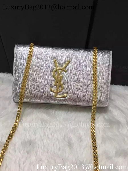 Yves Saint Laurent Cross-body Shoulder Bag Y9015 Silver Yves Saint Laurent Cross-body Shoulder Bag Y9015 Silver
