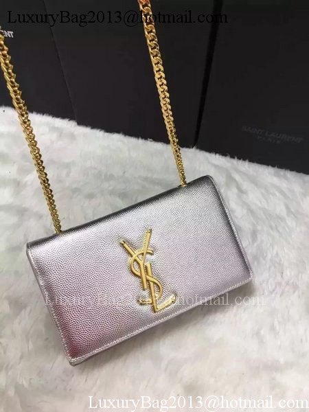 Yves Saint Laurent Cross-body Shoulder Bag Y9015 Silver Yves Saint Laurent Cross-body Shoulder Bag Y9015 Silver