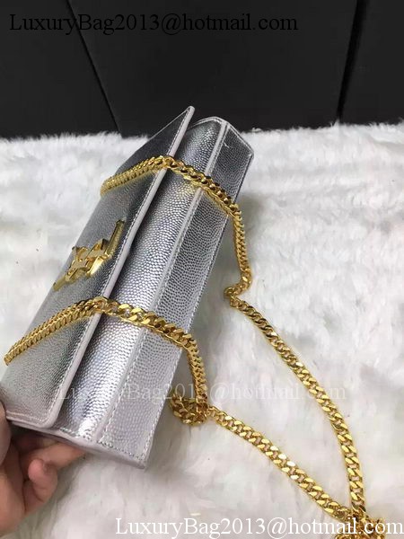 Yves Saint Laurent Cross-body Shoulder Bag Y9015 Silver Yves Saint Laurent Cross-body Shoulder Bag Y9015 Silver