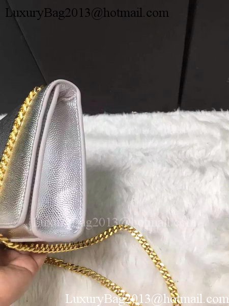 Yves Saint Laurent Cross-body Shoulder Bag Y9015 Silver Yves Saint Laurent Cross-body Shoulder Bag Y9015 Silver