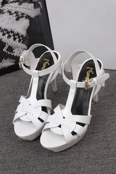 Yves Saint Laurent 100mm Sandal YSL293 White Yves Saint Laurent 100mm Sandal YSL293 White