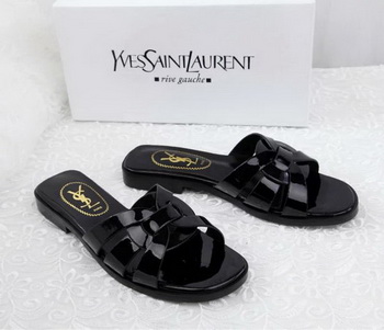 Yves Saint Laurent Patent Leather Slipper YSL287 Black Yves Saint Laurent Patent Leather Slipper YSL287 Black