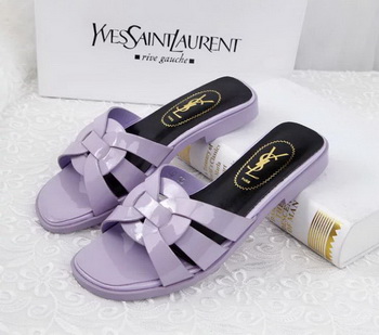 Yves Saint Laurent Patent Leather Slipper YSL287 Lavender Yves Saint Laurent Patent Leather Slipper YSL287 Lavender