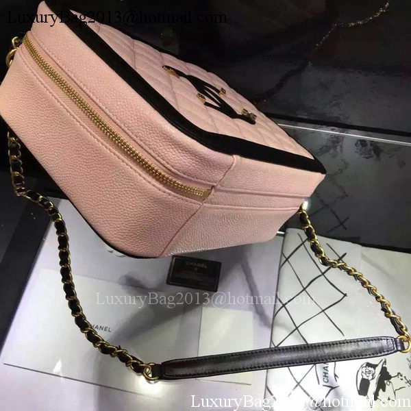 Chanel Shoulder Bag Original Calfskin Leather CHA6678 Pink&Black Chanel Shoulder Bag Original Calfskin Leather CHA6678 Pink&Black