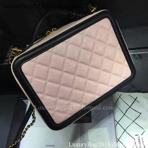 Chanel Shoulder Bag Original Calfskin Leather CHA6678 Pink&Black Chanel Shoulder Bag Original Calfskin Leather CHA6678 Pink&Black