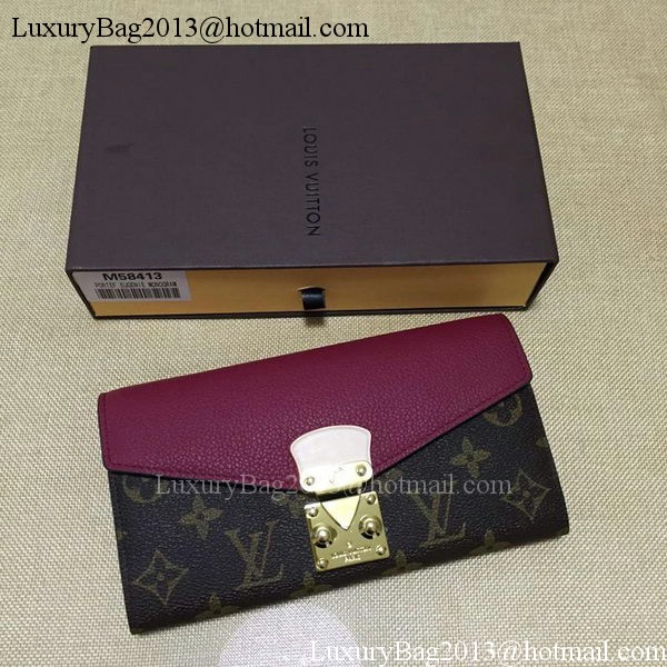 Louis Vuitton Monogram Canvas PALLAS WALLET M58413 Purple Louis Vuitton Monogram Canvas PALLAS WALLET M58413 Purple