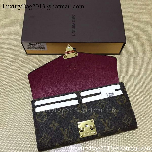 Louis Vuitton Monogram Canvas PALLAS WALLET M58413 Purple Louis Vuitton Monogram Canvas PALLAS WALLET M58413 Purple